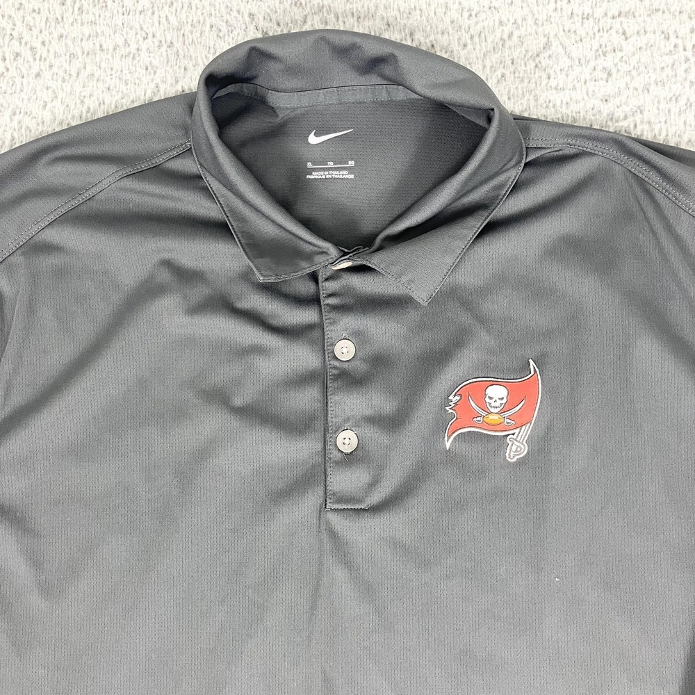 Tampa Bay Buccaneers Polo Shirt Mens XL Black NFL Football Nike Performance